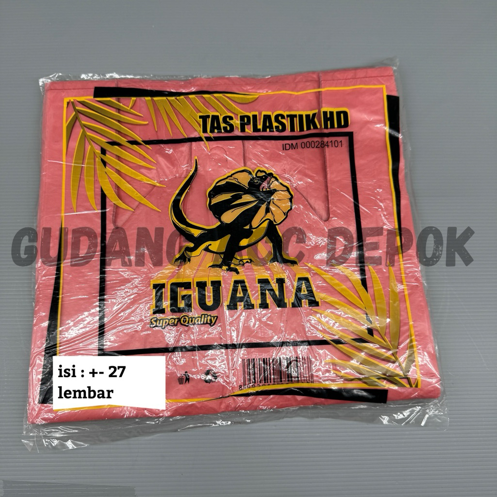 KANTONG PLASTIK IGUANA MERAH UKURAN 30 | HD KRESEK PLASTIK LOS IGUANA MERAH 30x55 CM