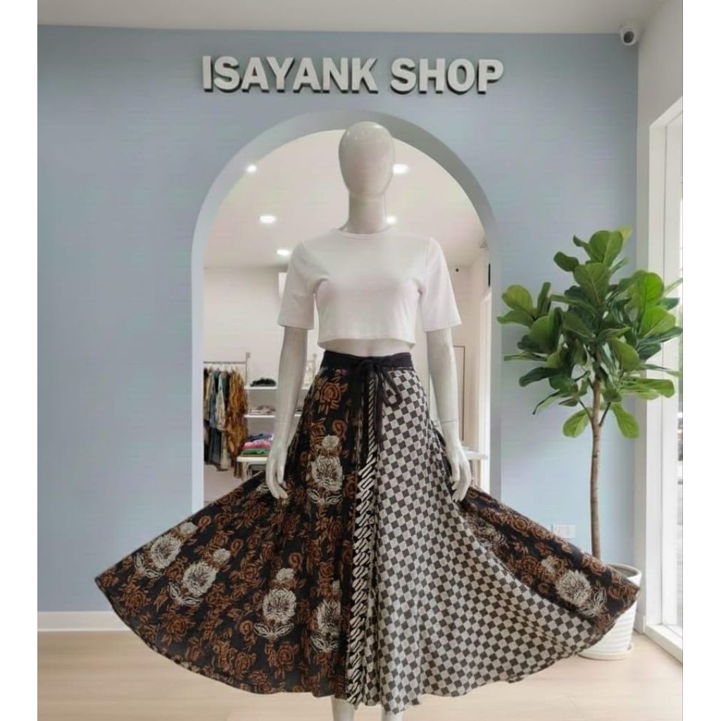 New Rok Lilit Batik Sogan Adem Asli premium
