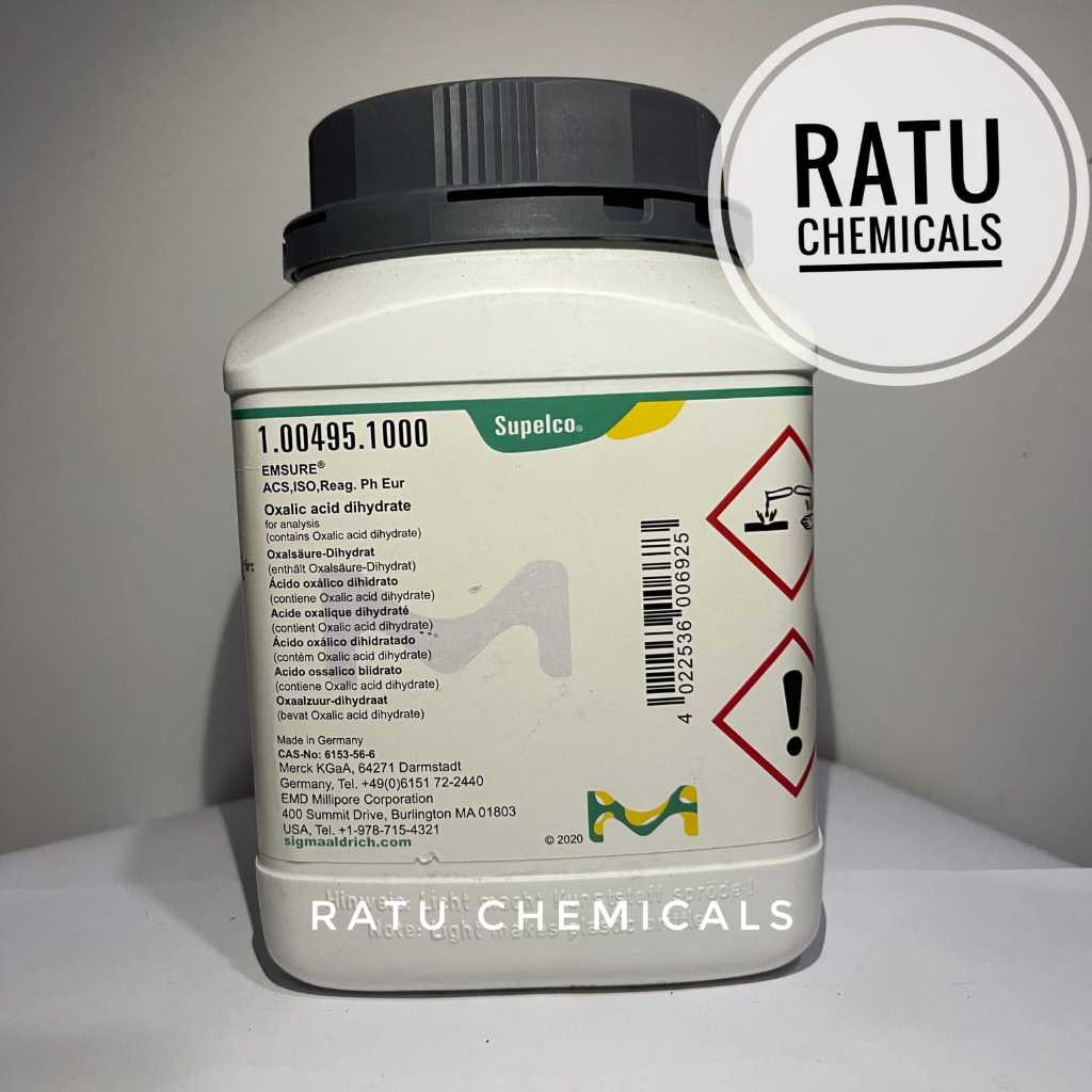 OXALIC ACID DIHYDRATE 1KG MERCK 100495 FOR ANALYSIS