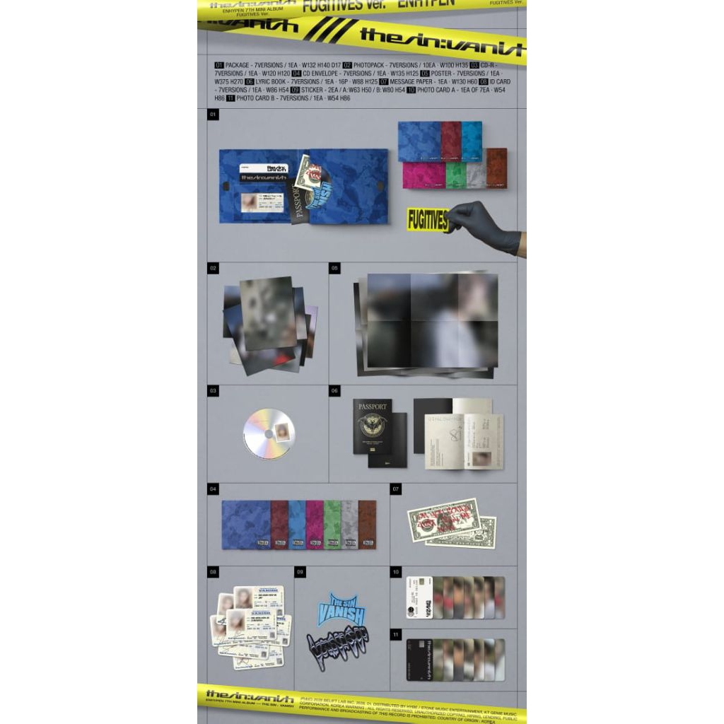 [READY/BACA DESKRIPSI] ALBUM ENHYPEN - 7th Mini Album [THE SIN : VANISH] FUGITIVES WEVERSE SHOWCASE 