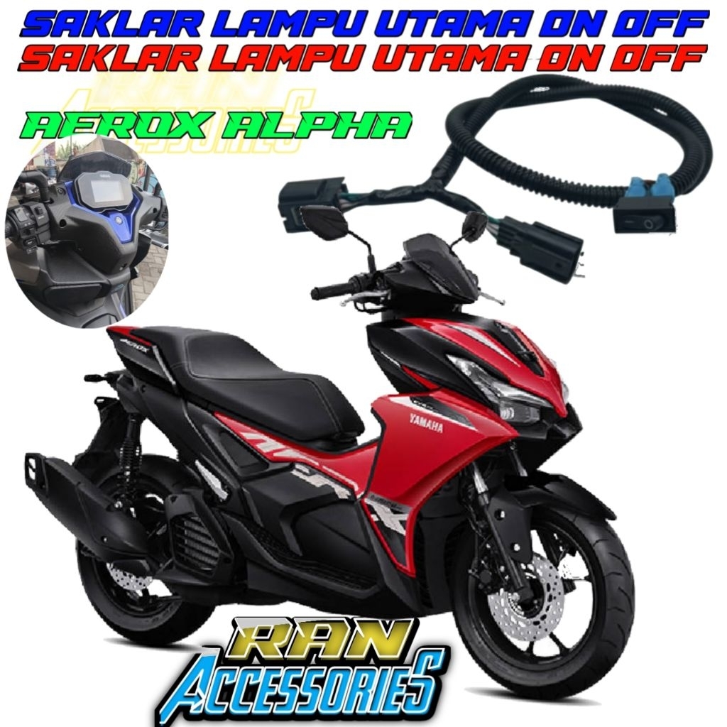 Saklar Lampu Utama Aerox Alpha On Off Lampu Utama