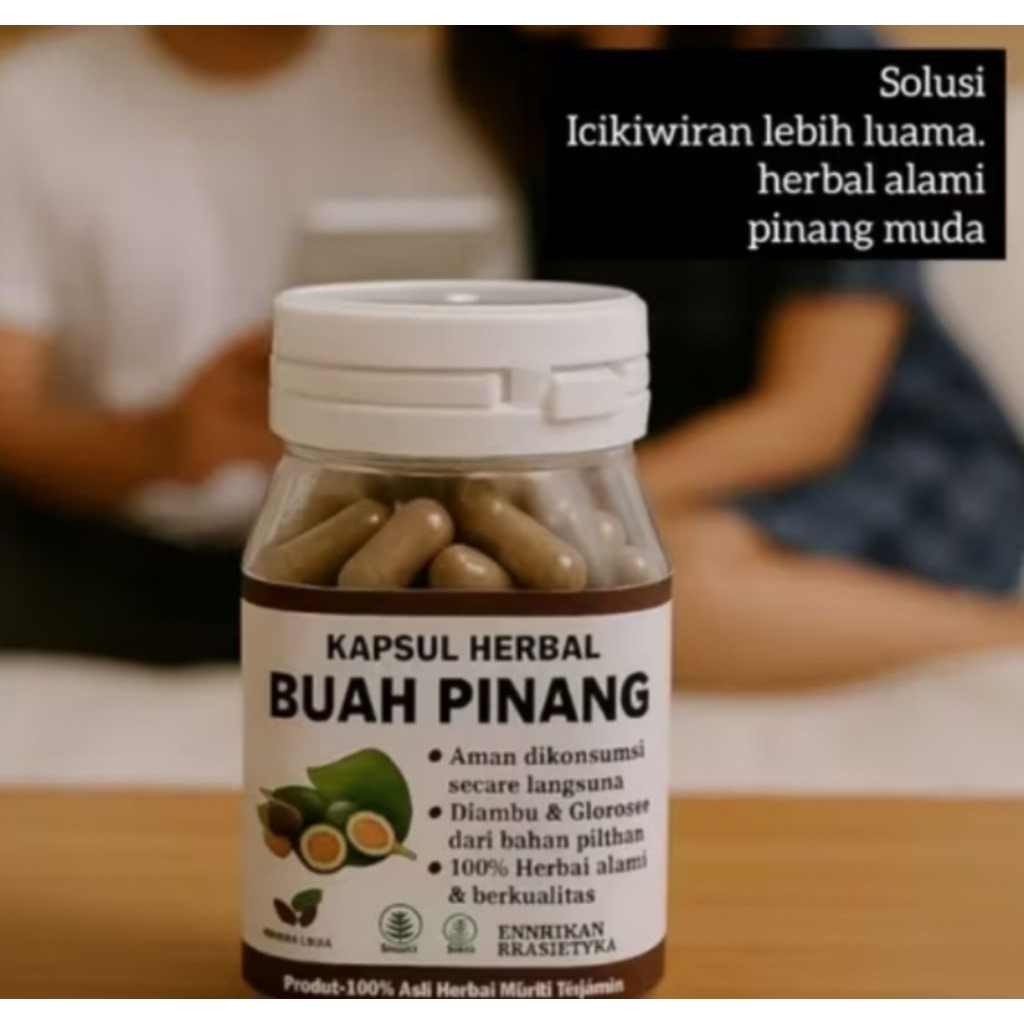 KAPSUL PINANG MUDA ASLI ALAMI DI JAMIN BERKHASIAT HALAL MUI SERTIFIKASI ORIGINAL