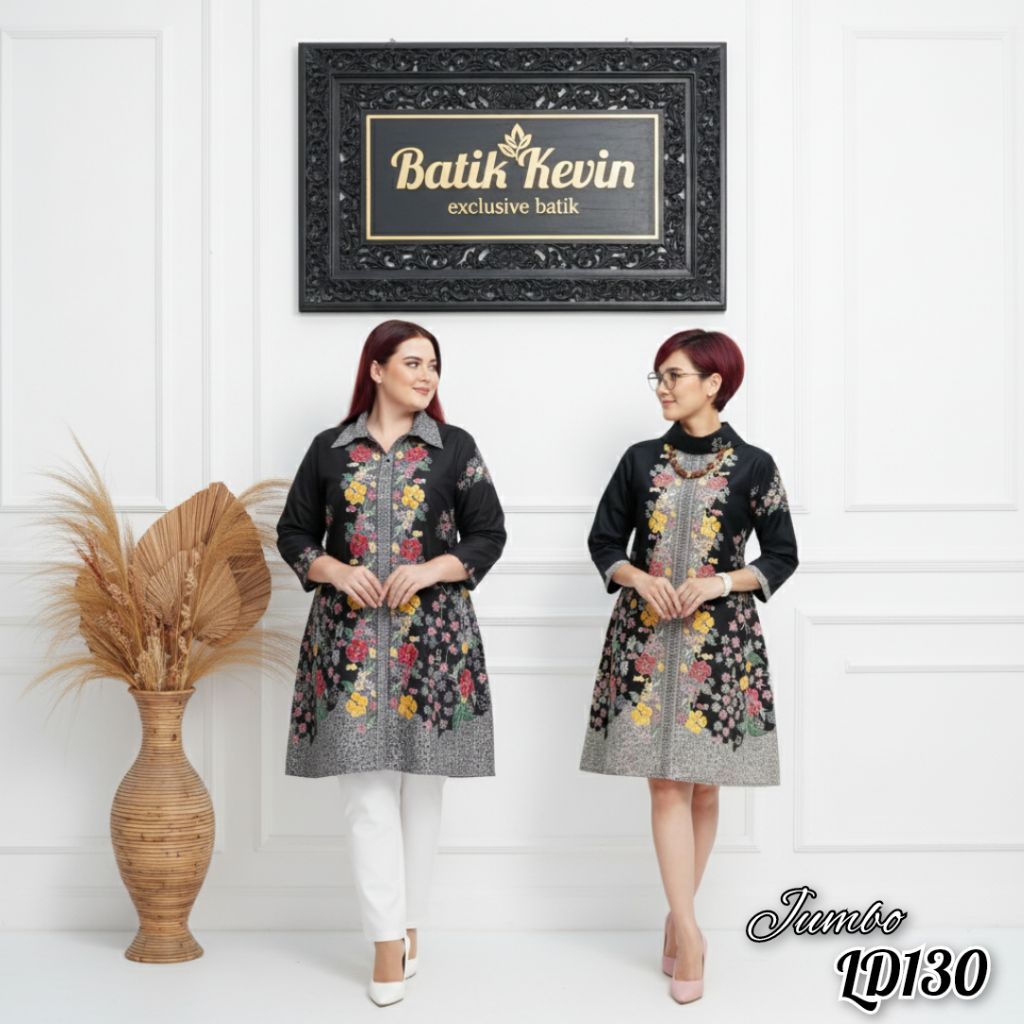 baju batik wanita modern _ atasan batik model terbaru tunik batik  jumbo ld 130