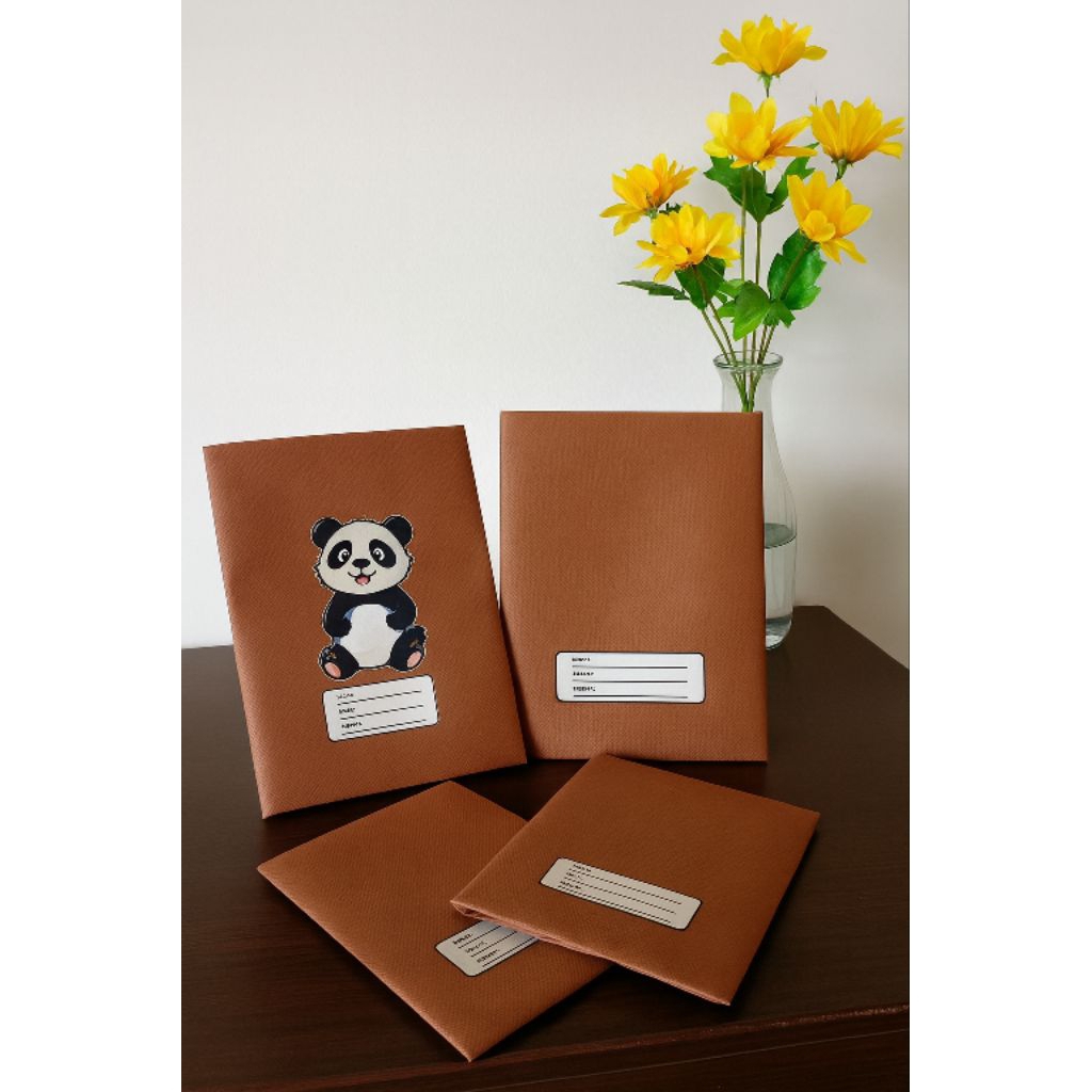 Sampul Buku Tulis Coklat Bahan KAIN Awet, Praktis ,TAHAN AIR & TIDAK MUDAH SOBEK > Ukuran Quarto/sid
