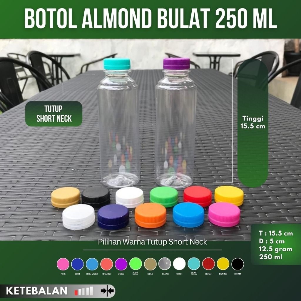 Botol ALMOND 250ml [KELIPATAN 100,200]