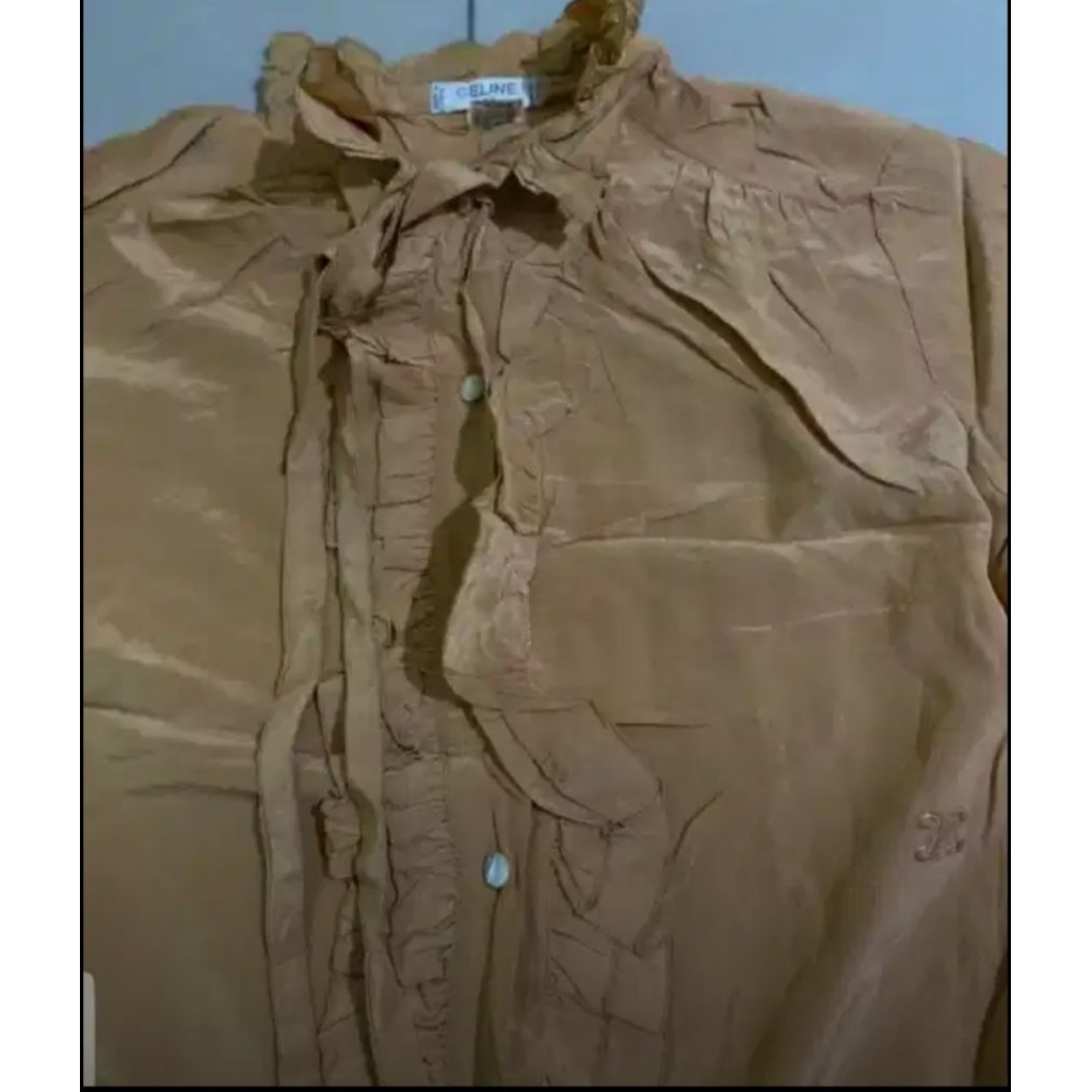 celine silk top blouse