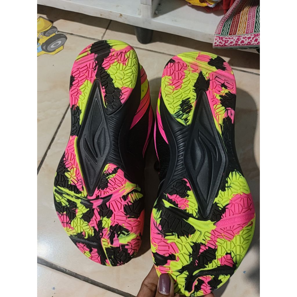 Sepatu Badminton Lining Aeroflow Original Uk 41 Second 98%