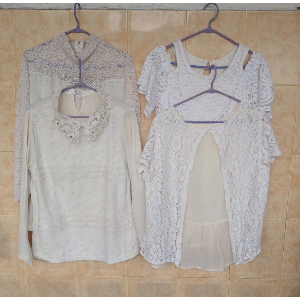 Atasan Blouse Inner Brukat Lace Brokat /Top Fancy Katbol Preloved