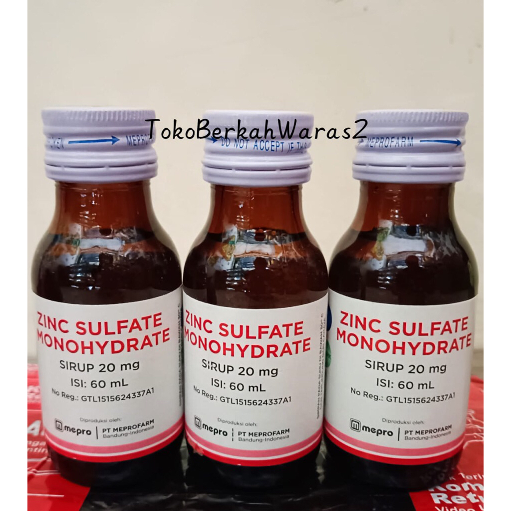 Zinc sulfatem 20mg Sirup diare anak 60ml