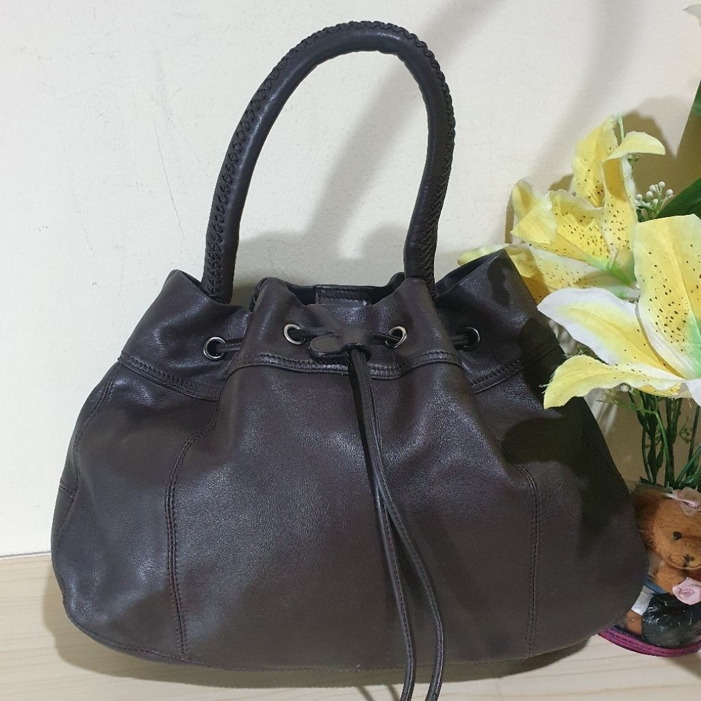 Tas shoulder serut bag kulit Asli Tomboy wiz Preloved