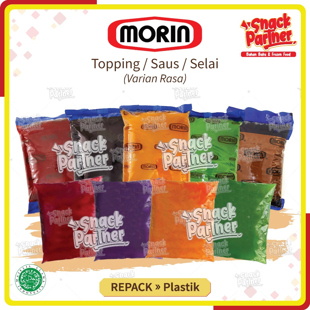 MORIN SELAI Repack 250 500 GR - Topping Isian Spread Jam Strawberry Blueberry Nanas Srikaya Kaya Pan