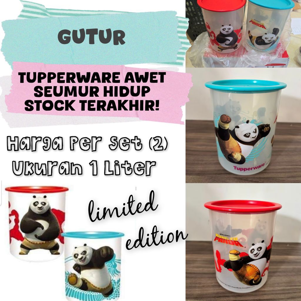 Tupperware Toples Cantik Set Canister Kerupuk Keripik Camilan Snack Kacang Kue Kering Promo Murah