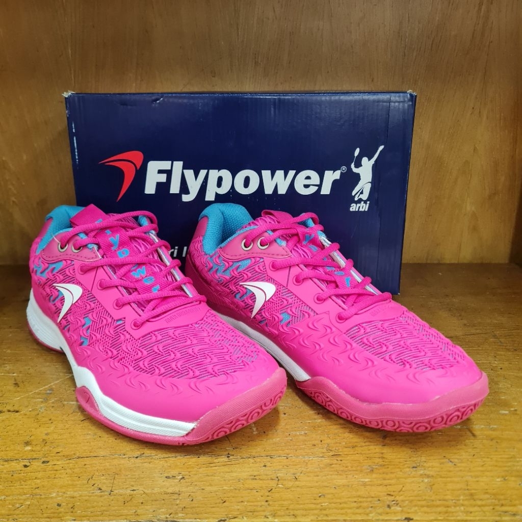 Sepatu Badminton Bulutangkis Flypower New Dieng Pink Spatu Shoes