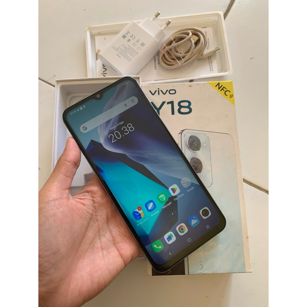 vivo y18 nfc ram 6/128 fullset second - hp second vivo y18 nfc ram 6/128 fullset orian no minus - hp