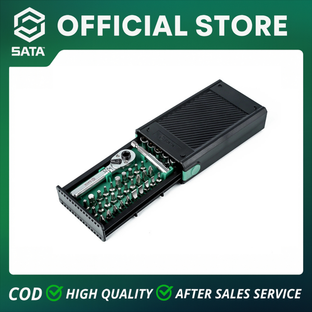 SATA 05496A 37 PCS MINI RATCHET WRENCH SET - SET KUNCI MINI RATCHET