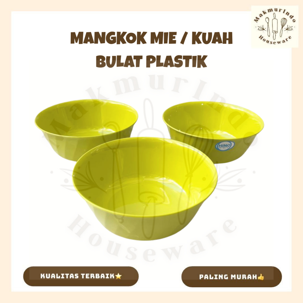 Mangkok Mie Sop Ramen Plastik Kecil Warna HIjau 15 cm - MAKMURINDO HOUSEWARE