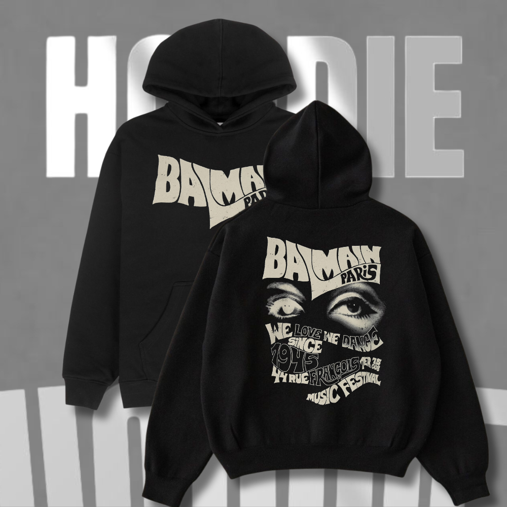 Hoodie Balmain Paris Original Look Bold Graphic, Premium Style Nyaman, & Harga Terjangkau