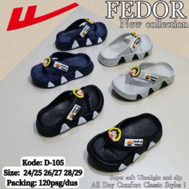 Sandal Jepit One Piece - Sandal Anak Laki Laki - Sandal Anak Cowok - Sandal Anak Terbaru - Sandal An