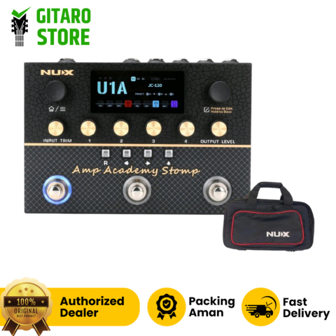 Effect Nux Amp Academy Stomp Compact Modeler Efek Gitar Nux Amp Academy Bonus Tas Efek