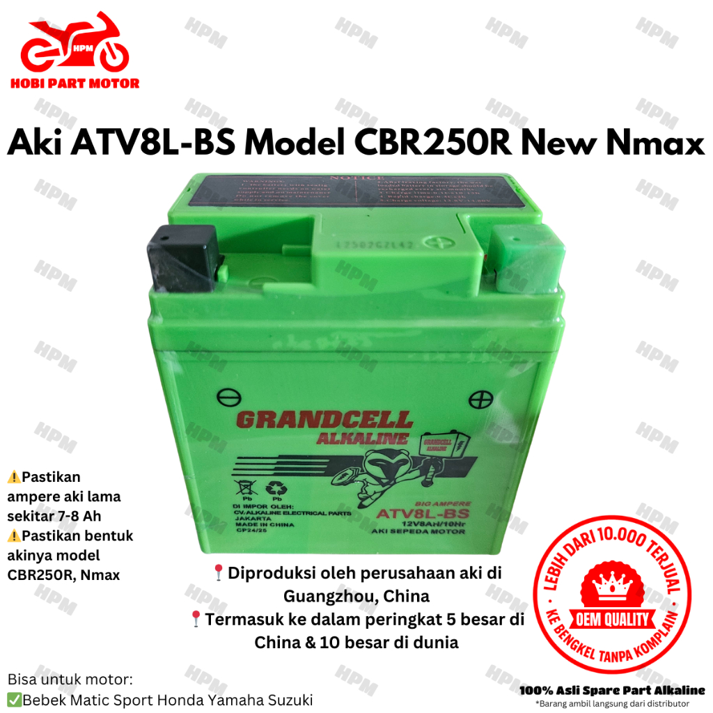 Aki Kering ATV8L-BS GTZ8V GTZ7V YTZ8V YTZ7V 12 Volt 8 Ampere alkaline nmax old xmax r25 cbr250r led 