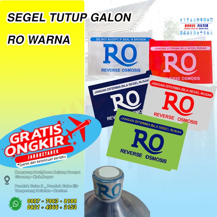 segel galon 19 liter RO silver