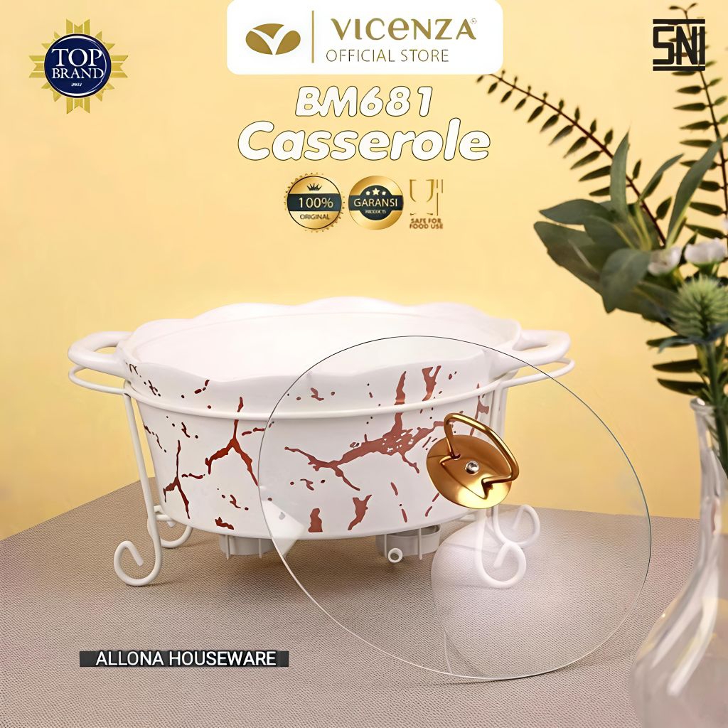 PRASMANAN / WADAH SAJI BULAT KERAMIK VICENZA 681