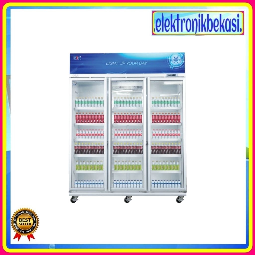 SHOWCASE GEA EXPO 1500 / LEMARI PENDINGIN  GEA 3 PINTU 1500 LITER EXPO 1500 / GEA EXPO-1500
