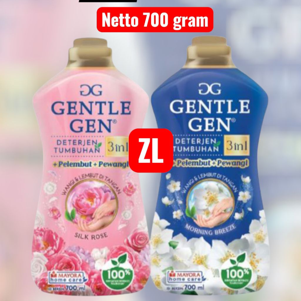 Gentel gen deterjen cair 700 ml, deterjen cair, deterjen tumbuhan