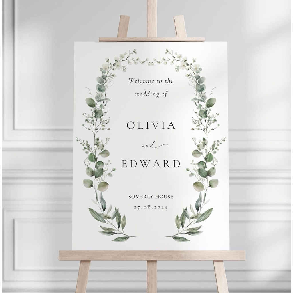 custom papan nama wedding