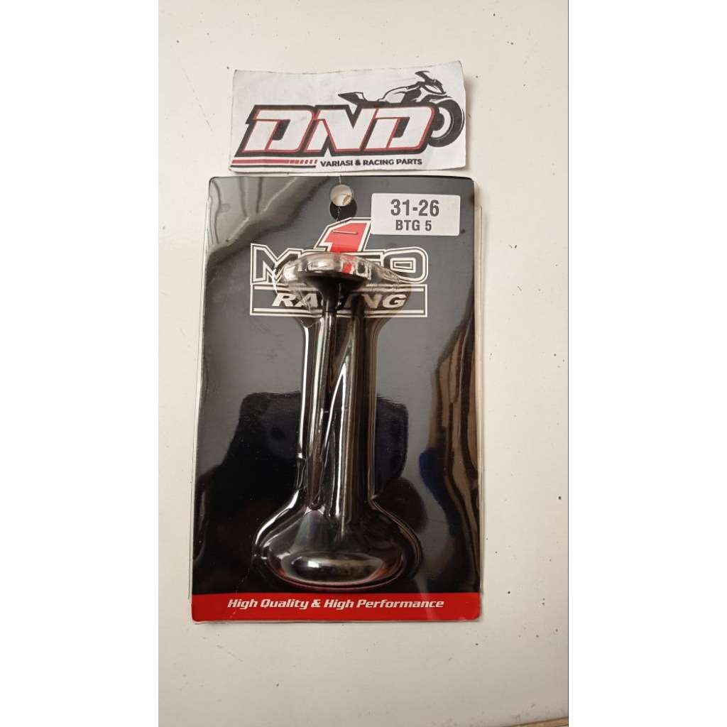 MOTO1 Klep moto1 batang 5mm/Payung klep racing batang 5mm/Kelep moto1 batang 5mm/Klep racing moto1 b