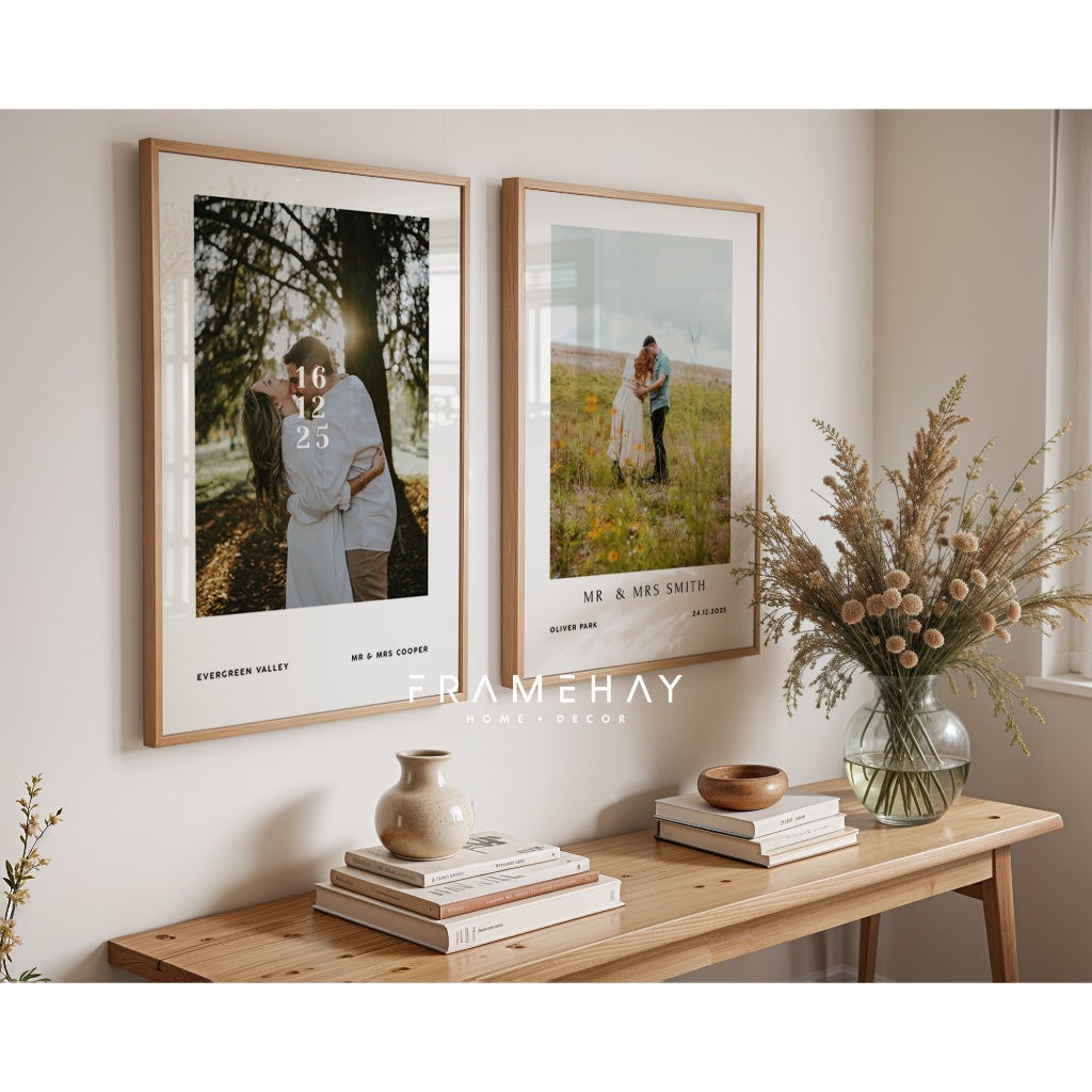 Frame foto bingkai kayu