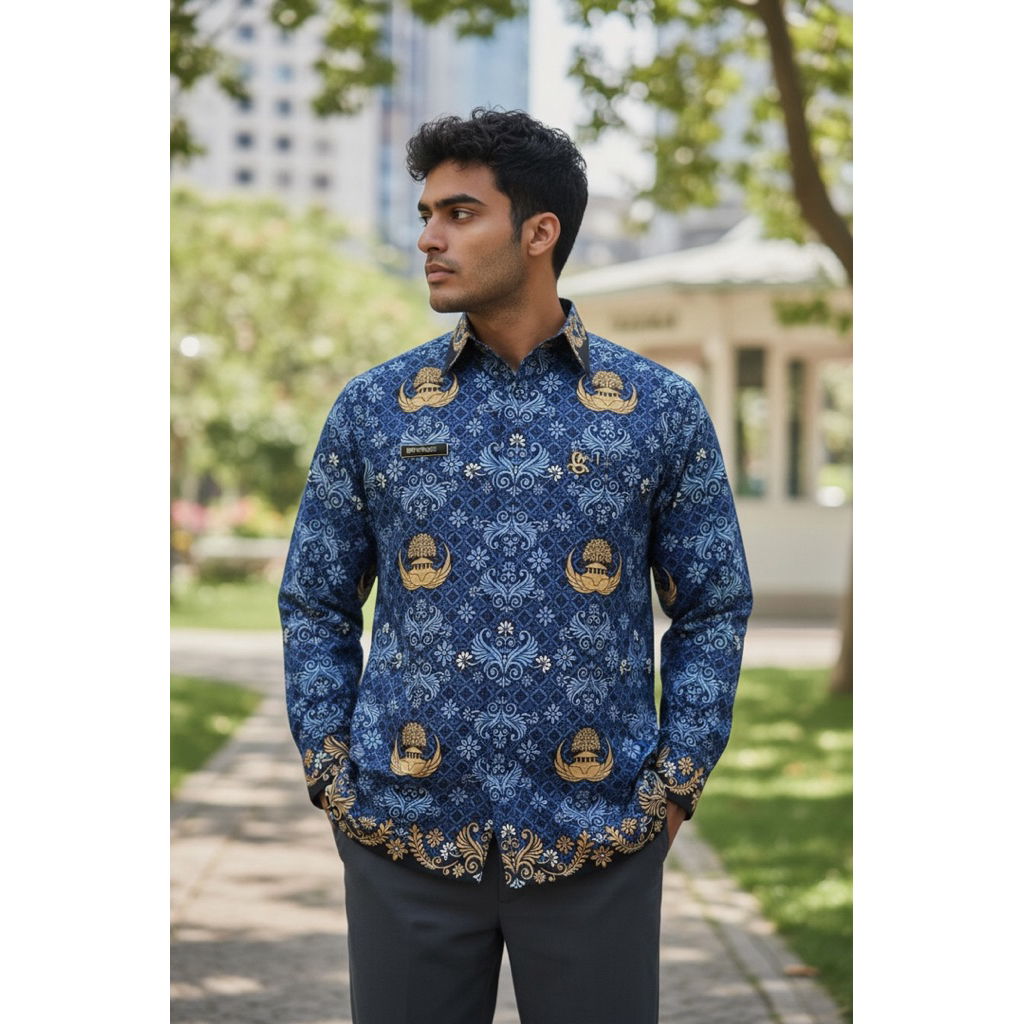 Sutra Putih - Seragam Batik PNS Pria KORPRI - Badan Furing Hero