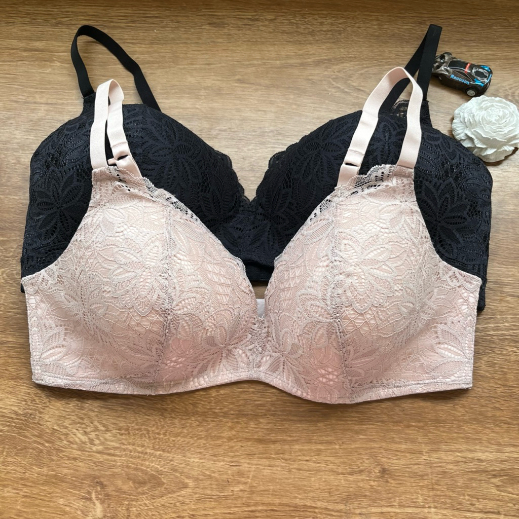 BRANDED BRA TANPA KAWAT BUSA SEDANG LACE PREMIUM SIZE 36C 40D 44E C80 D90 E100 BRA SEAMLESS BRANDED