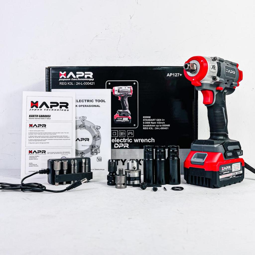 LIVE APR JAPAN AP127+ Impact Wrench Bor Pembuka Baut 650nm Baut Motor Roda CVT