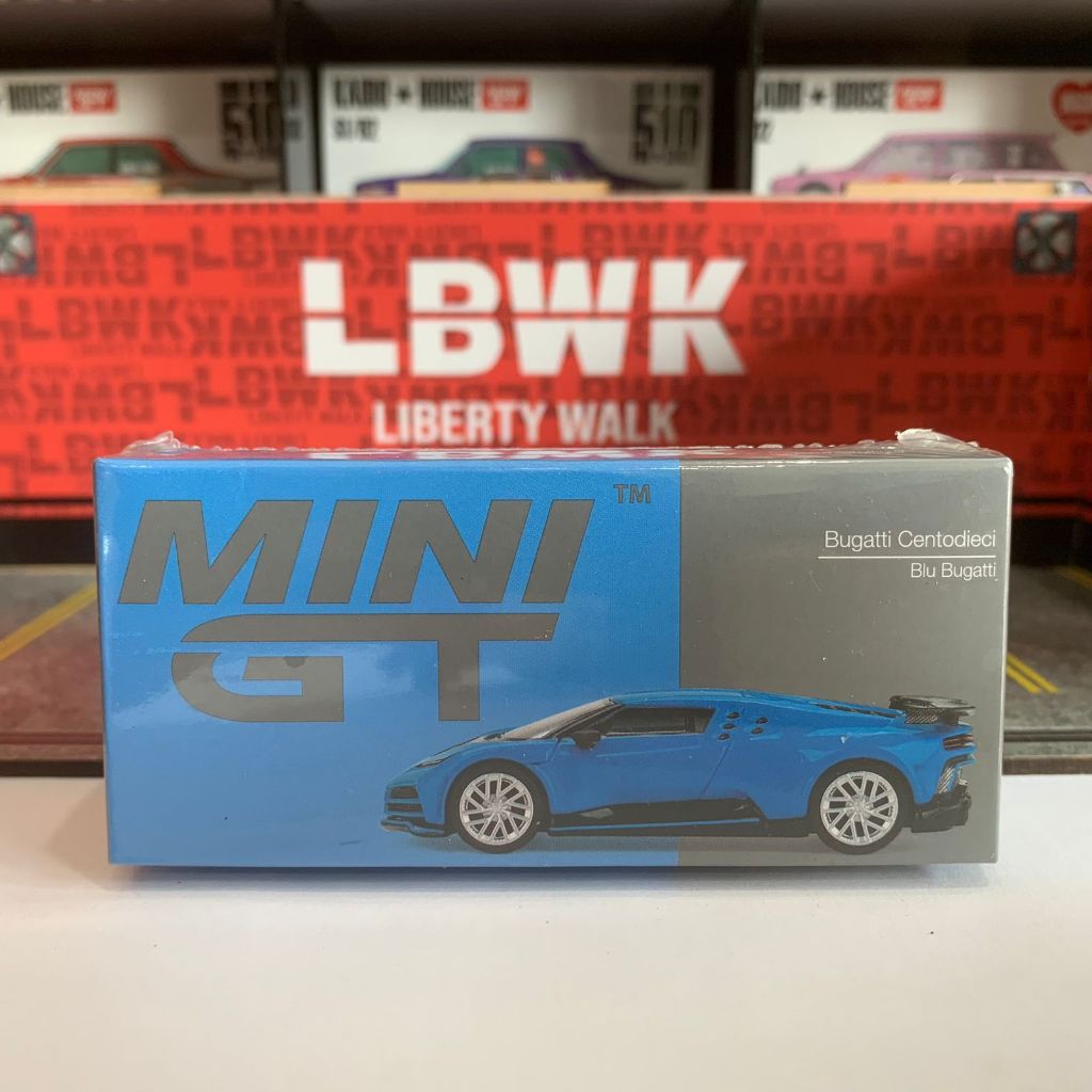Mini GT 586 Bugatti Centodieci Blu Bugatti