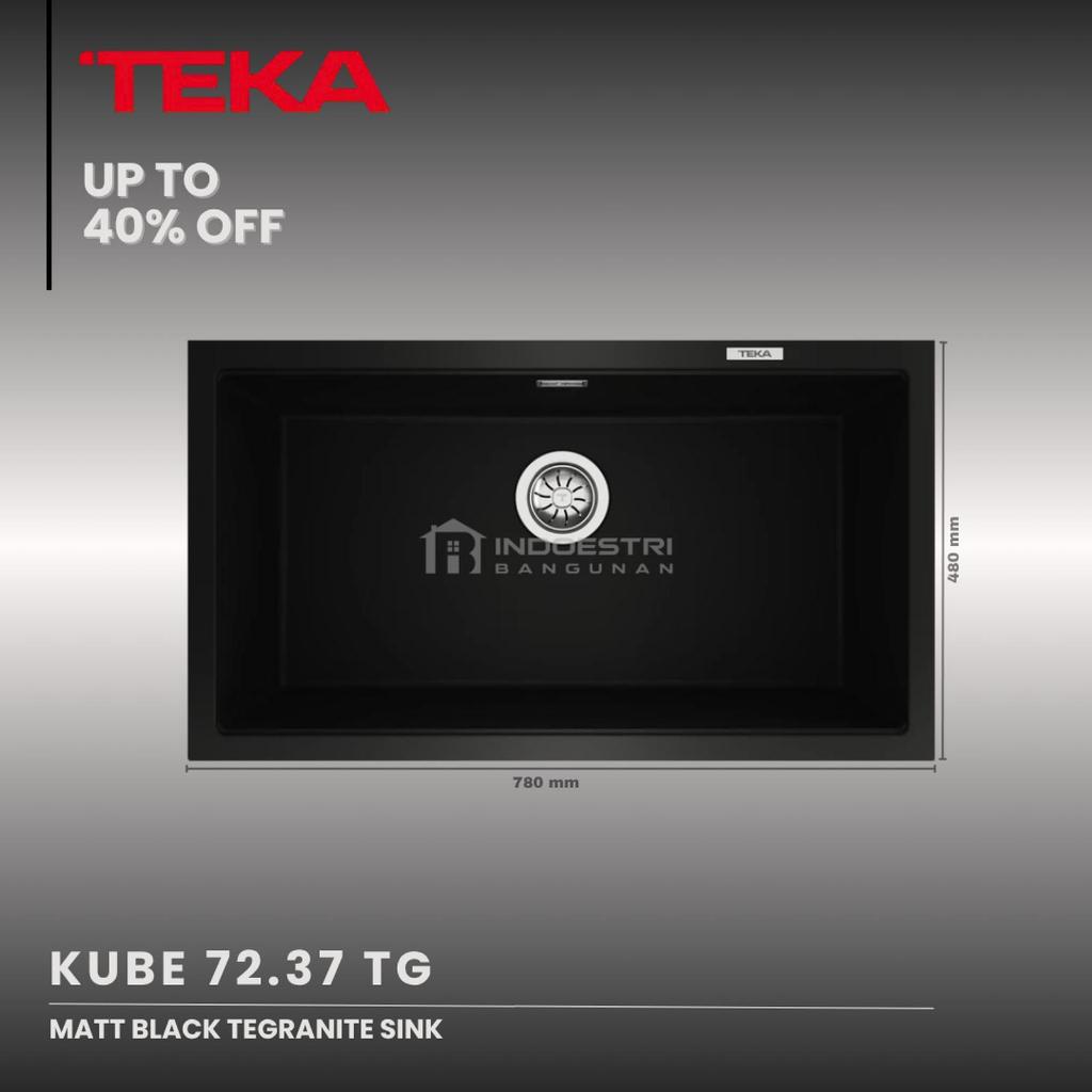 Kitchen Sink TEKA Tegranite KUBE 72.37 TG MATT BLACK / Bak Cuci Piring TEKA 1 Lubang