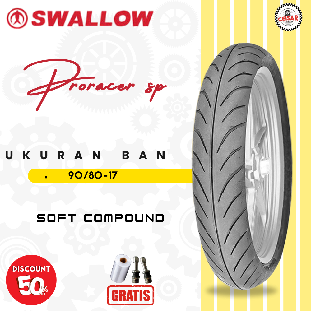 Ban Motor SOFT COMPOUND SWALLOW PRO RACER 90/80 Ring 17 Tubeles