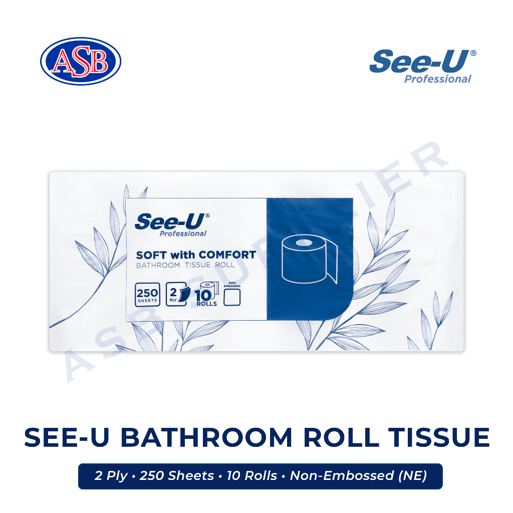 Tissue / Tisu SEE-U Eco Green Bathroom 10 Rolls (250 Sheets)