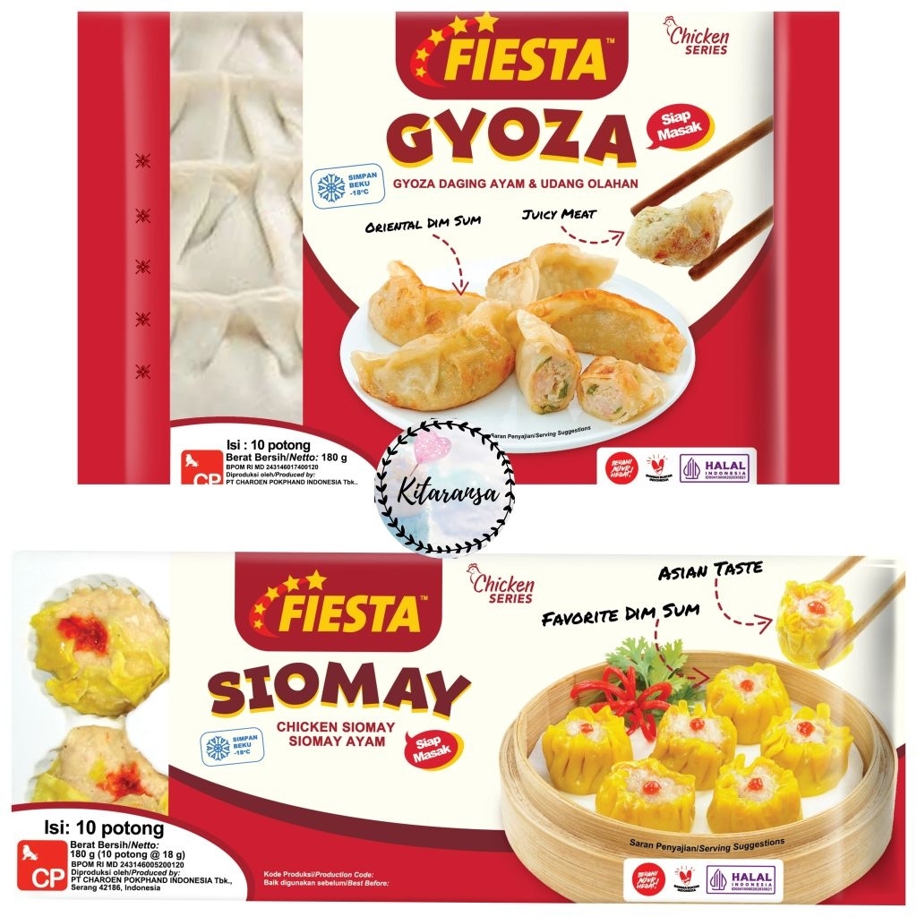 Fiesta Gyoza Ayam dan Udang 10Potong/Fiesta/Fiesta Siomay/Gyoza/Fiesta Gyoza