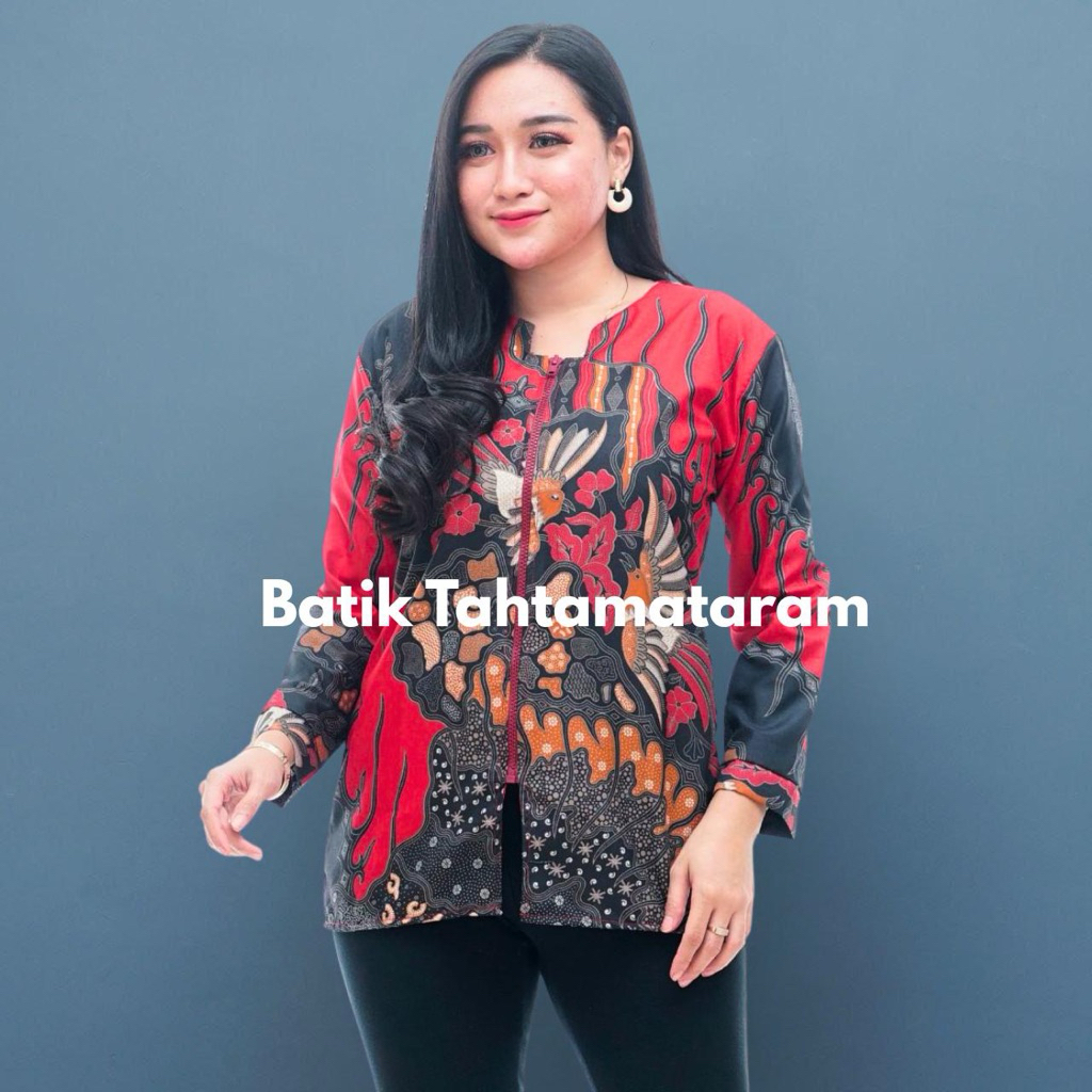 Blouse batik wanita Atasan batik wanita Ukuran M L XL XXL Jumbo Ld 120 Ld 125 Ld 130 Ld 135