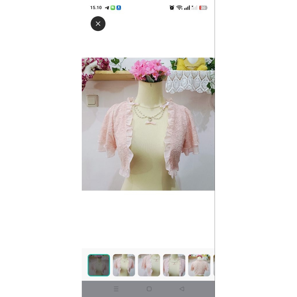Coquette Pink Lace Bolero – Kawaii Lolita Harajuku Shrug | MelyeFashion