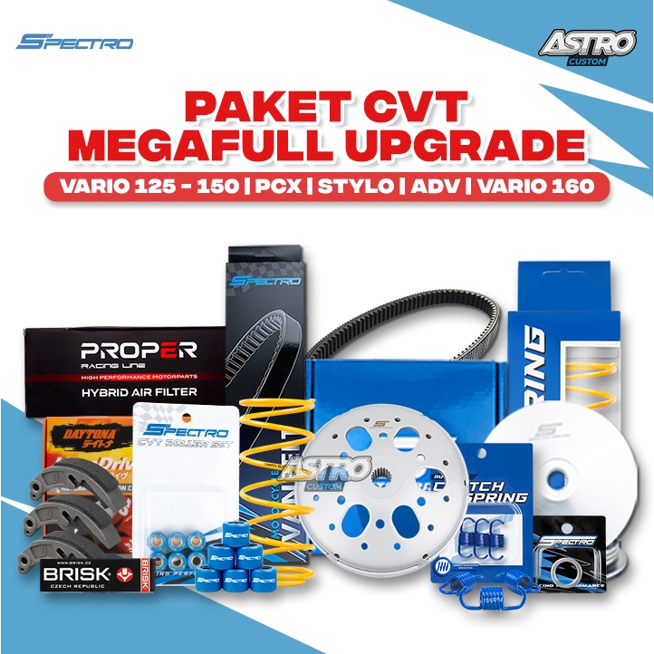 Mega Super Full Upgrade CVT Vario 125 150 PCX ADV 160 STYLO Roller Vbelt Slide Piece Racing Spectro
