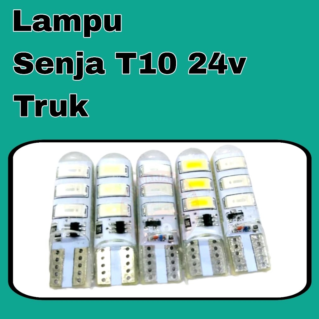 Lampu Senja T10 6 Led Flash 24v/Lampu Senja Mobil Truck Kedip/Flash