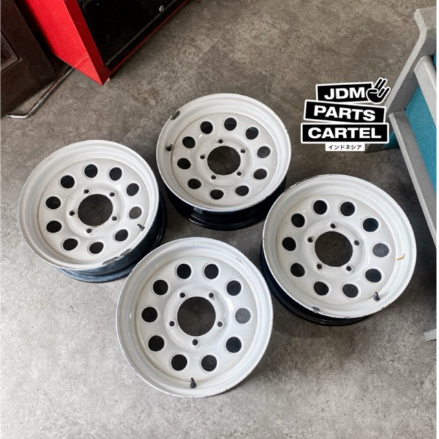 (SOLD) Velg kaleng ori baru suzuki jimny katana r15 baru stock lama simpanan gudang