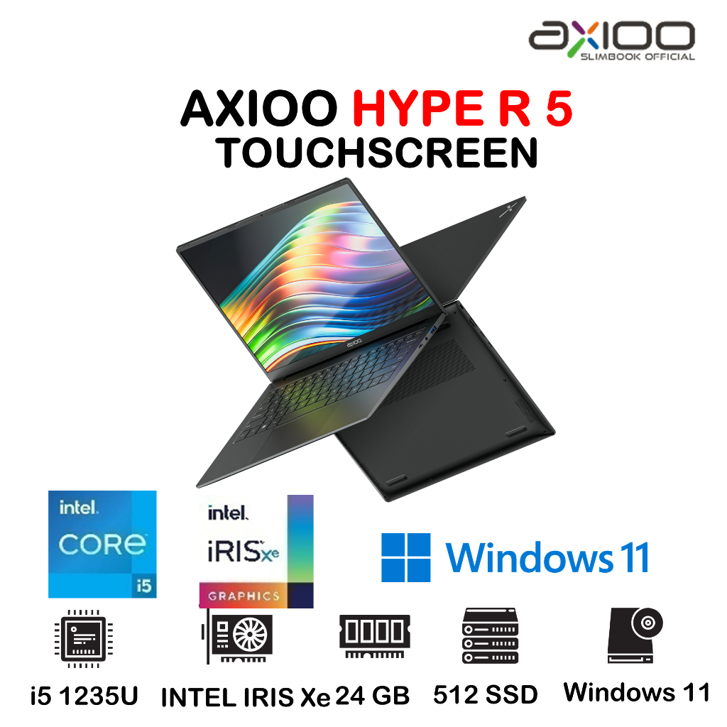 LAPTOP AXIOO HYPE R 5  Touch  i5 1235U 24GB 512GB WINDOWS 11