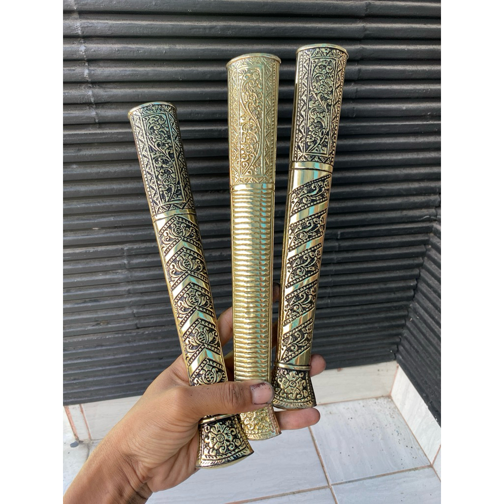 pendok bugis panjang 30cm warna kuning sangupan