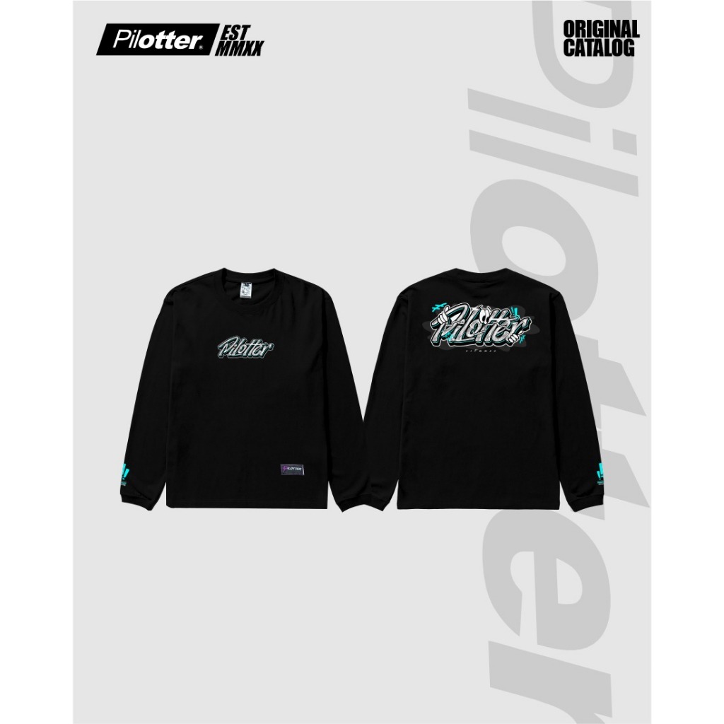 Pilotter Kaos Holley New Lengan Panjang Original Free Stiker