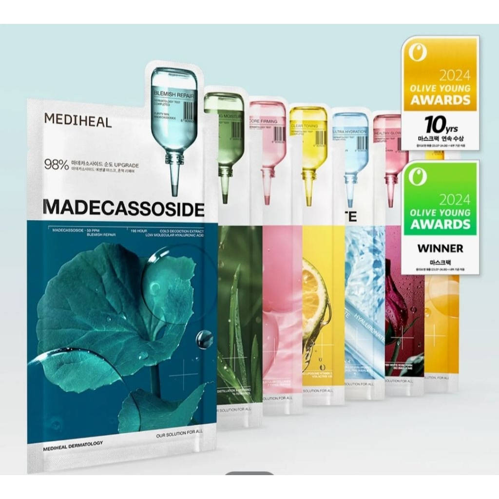 [READY STOCK ORI KOREA] OLIVE YOUNG MEDIHEAL Mask, 1 Pcs (24 ml)