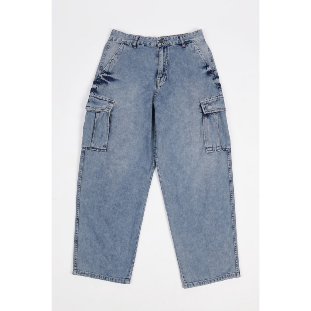 Emba Denim - Newton Celana Cargo Baggy Denim Pria Collection