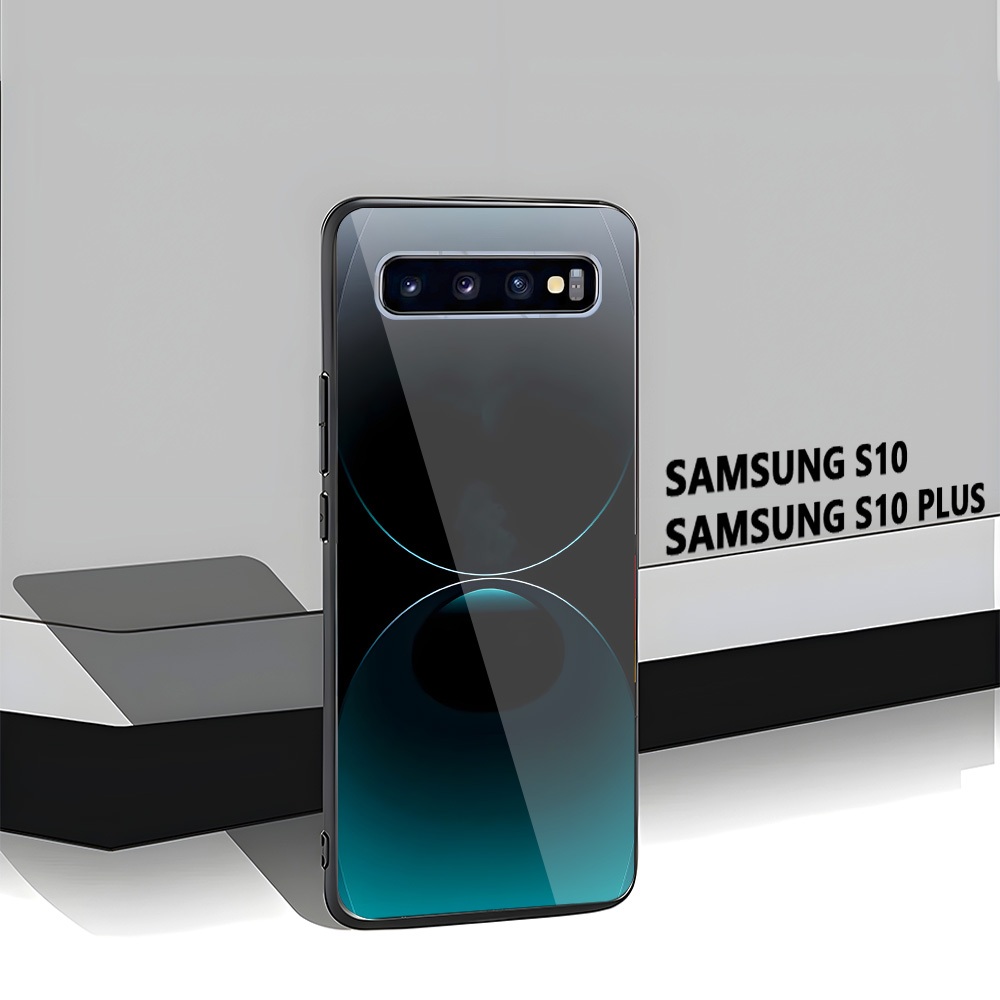 Case Glass Kilau For samsung S10 S10 Plus - case hp - case kilau samsung S10 S10 Plus - Casing Handp